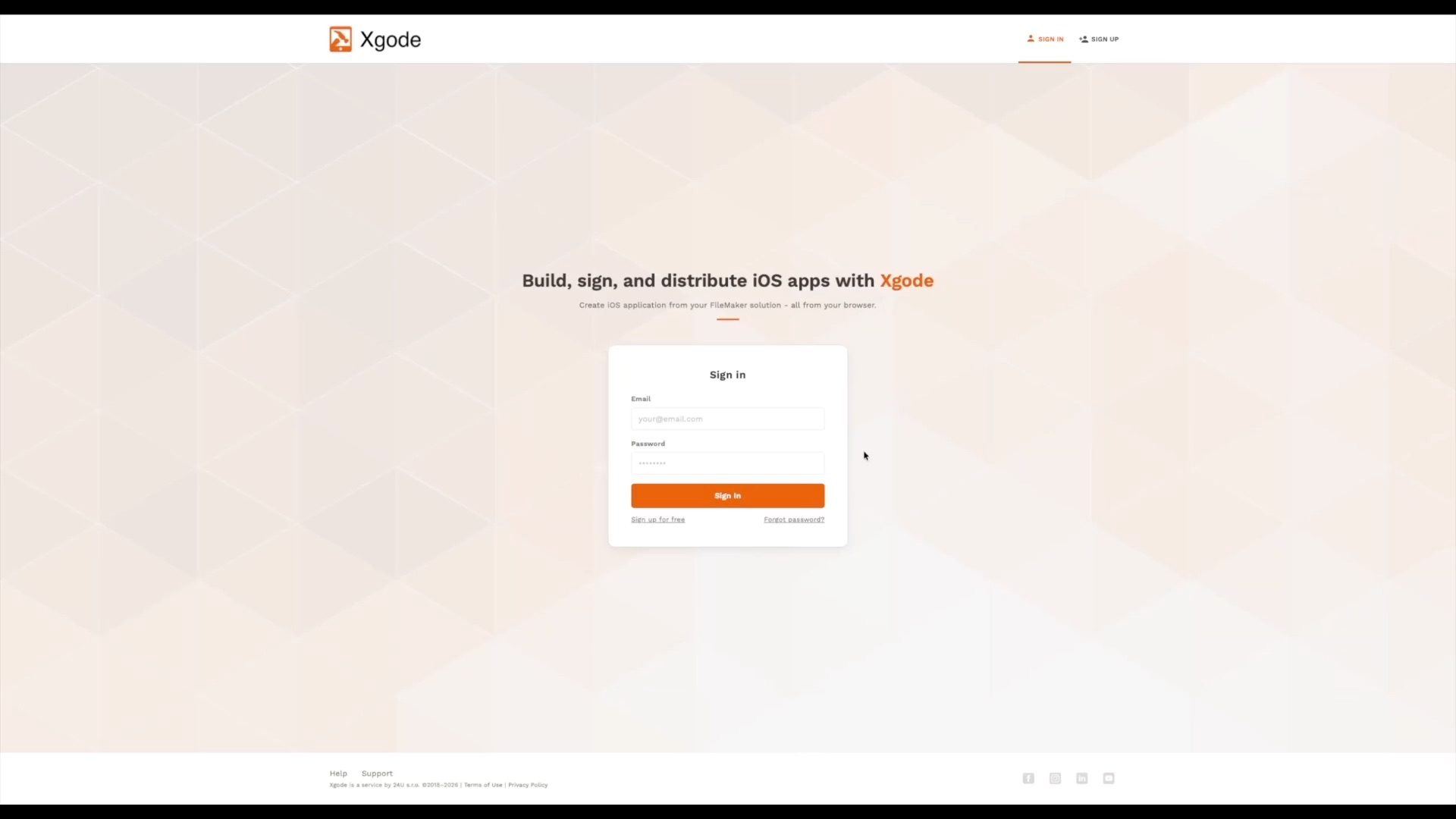 First time setup